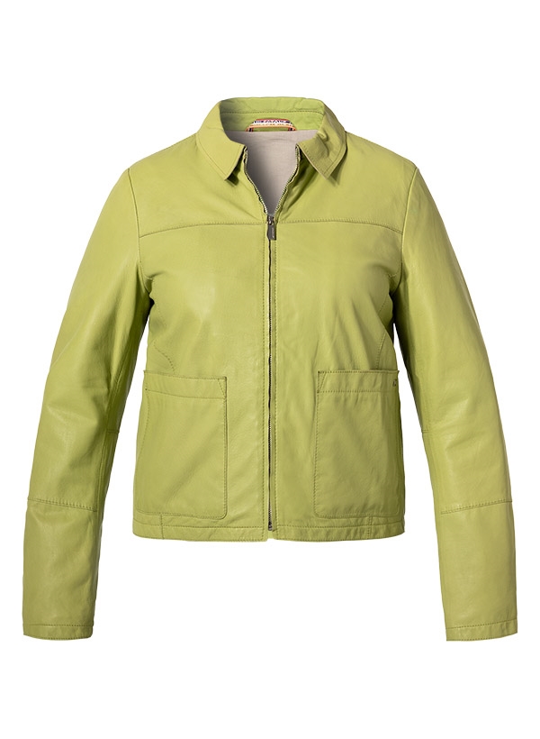 MILESTONE Damen Lederjacke Mallow grün unifarben von Milestone