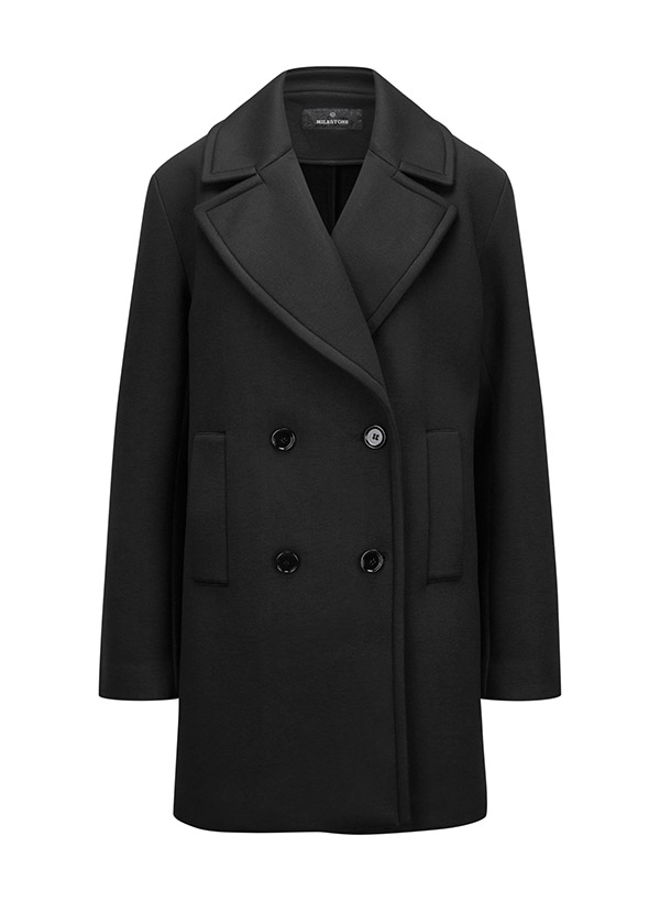 MILESTONE Damen Mantel Adoree schwarz Kunstpelz,Mikrofaser von Milestone