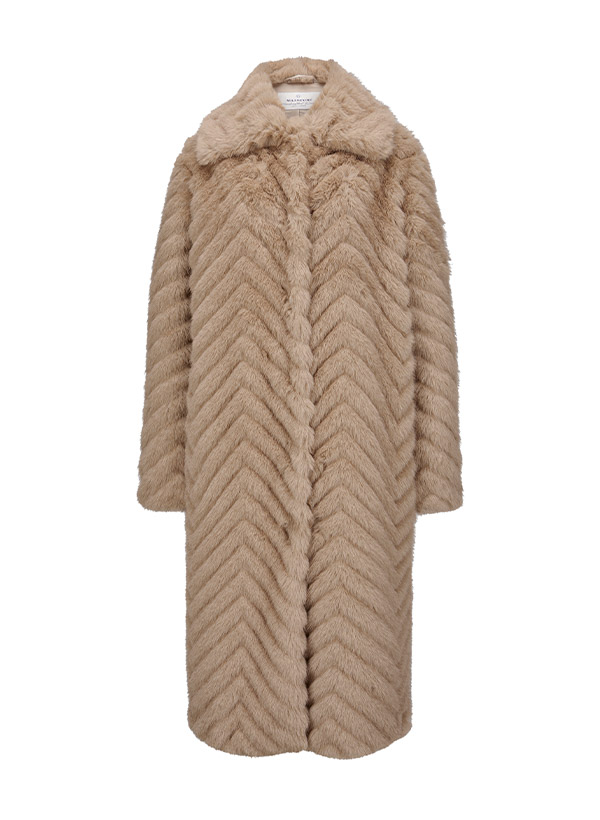 MILESTONE Damen Mantel Aliya grau Kunstfell von Milestone