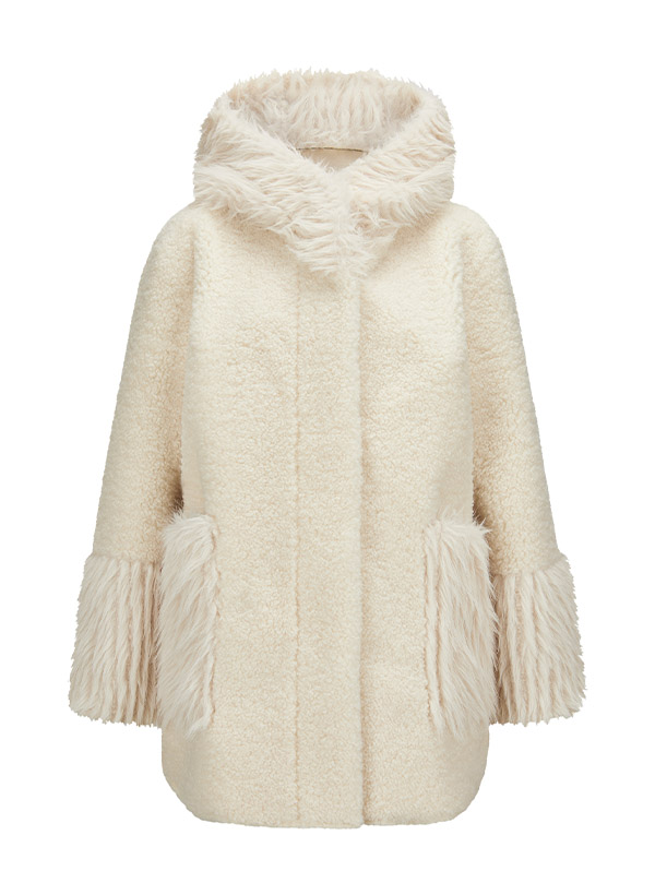 MILESTONE Damen Mantel Philippa weiß Kunstpelz von Milestone