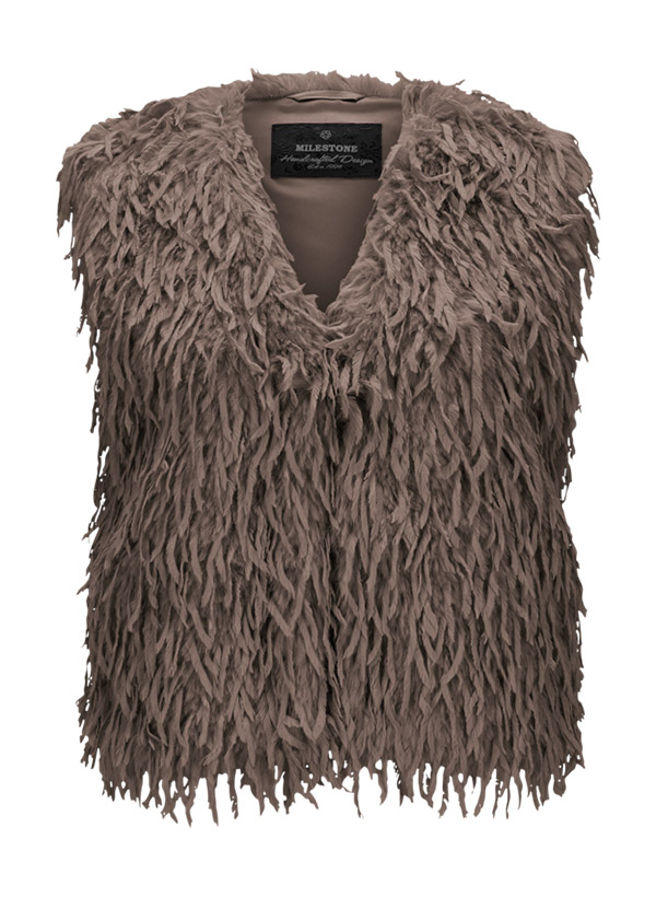 MILESTONE Damen Weste Michelle braun Kunstpelz MILESTONE Damen Weste Michelle braun Kunstpelz von Milestone