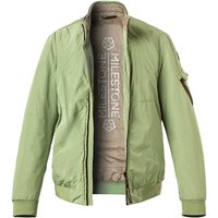 MILESTONE Herren Blouson grün Mikrofaser unifarben von Milestone