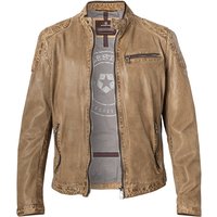 MILESTONE Herren Lederjacke beige Lammnappa unifarben von Milestone