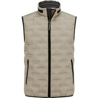 MILESTONE Herren Steppweste beige Mikrofaser unifarben von Milestone