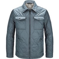MILESTONE Herren Steppjacke blau Mikrofaser unifarben mit Motiv von Milestone