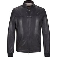 MILESTONE Herren Lederjacke blau unifarben von Milestone