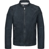 MILESTONE Herren Lederjacke blau Lammnubuk von Milestone