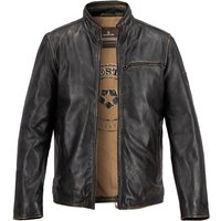 MILESTONE Herren Lederjacke braun Nappaleder unifarben von Milestone