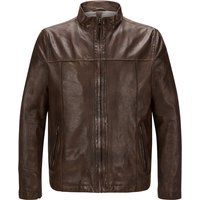 MILESTONE Herren Lederjacke braun unifarben von Milestone