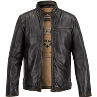 MILESTONE Herren Lederjacke braun Nappaleder unifarben von Milestone