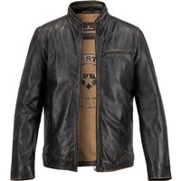 MILESTONE Herren Lederjacke braun unifarben von Milestone