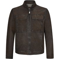 MILESTONE Herren Lederjacke braun Lammvelours von Milestone