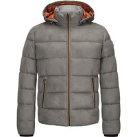 MILESTONE Herren Steppjacke grau Mikrovelours von Milestone