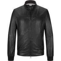 MILESTONE Herren Lederjacke schwarz unifarben von Milestone