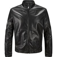 MILESTONE Herren Lederjacke schwarz unifarben von Milestone