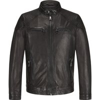 MILESTONE Herren Lederjacke schwarz Lammnappa unifarben von Milestone