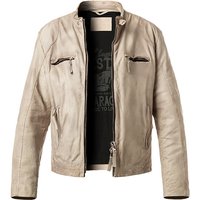 MILESTONE Herren Lederjacke beige Nappaleder unifarben von Milestone