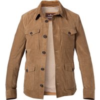 MILESTONE Herren Lederjacke beige Ziegenvelours unifarben von Milestone