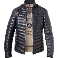 MILESTONE Herren Lederjacke blau Lammleder unifarben von Milestone