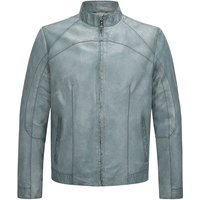 MILESTONE Herren Lederjacke blau uni mit Motiv von Milestone