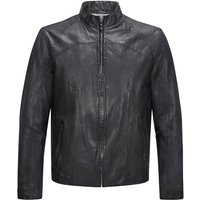 MILESTONE Herren Lederjacke blau uni mit Motiv von Milestone