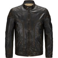 MILESTONE Herren Lederjacke blau uni mit Motiv von Milestone