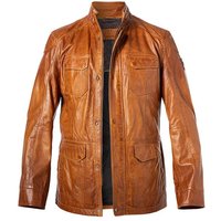 MILESTONE Herren Lederjacke braun Lammnappa unifarben von Milestone