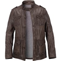 MILESTONE Herren Lederjacke braun Lammnappa unifarben von Milestone