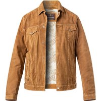 MILESTONE Herren Lederjacke braun Ziegenvelours unifarben von Milestone