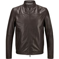 MILESTONE Herren Lederjacke braun unifarben von Milestone