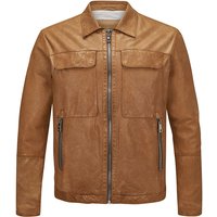 MILESTONE Herren Lederjacke cognac unifarben von Milestone
