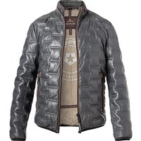 MILESTONE Herren Lederjacke grau Lammnappa unifarben von Milestone