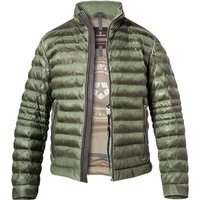 MILESTONE Herren Lederjacke grün Lammnappa unifarben von Milestone