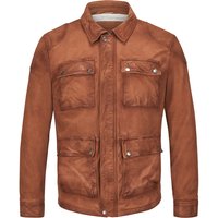 MILESTONE Herren Lederjacke orange Lammnubuk von Milestone