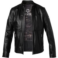 MILESTONE Herren Lederjacke schwarz Lammnappa unifarben von Milestone