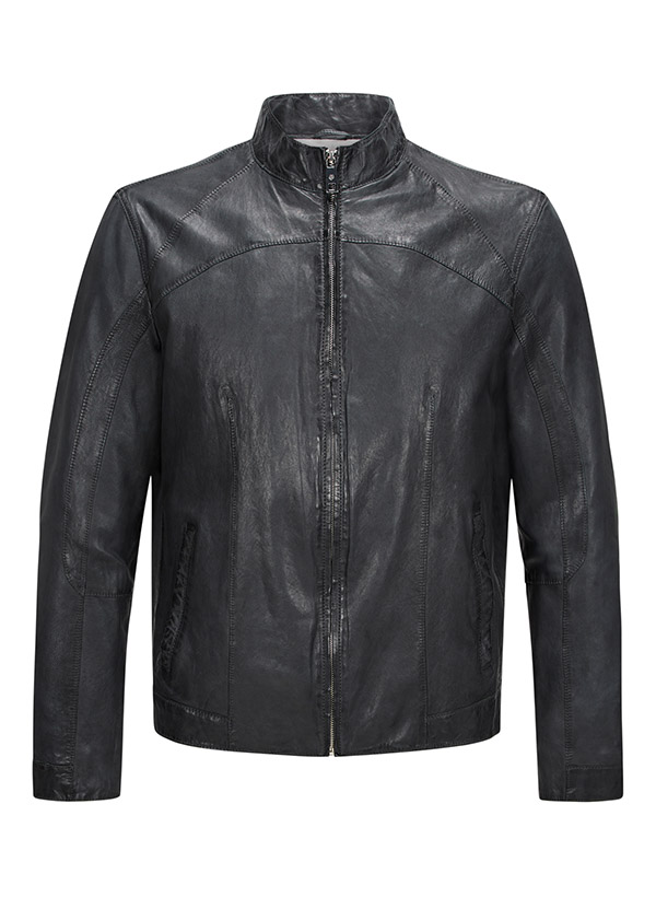 MILESTONE Jacke Winston Herren blau uni mit Motiv von Milestone