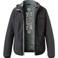 MILESTONE Herren Jacke blau Mikrofaser unifarben von Milestone