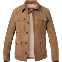 MILESTONE Herren Lederjacke beige Ziegenvelours unifarben von Milestone