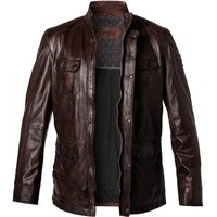 MILESTONE Herren Lederjacke braun Lammnappa unifarben von Milestone