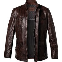 MILESTONE Herren Lederjacke braun Lammnappa unifarben von Milestone