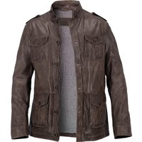 MILESTONE Herren Lederjacke braun Lammnappa unifarben von Milestone