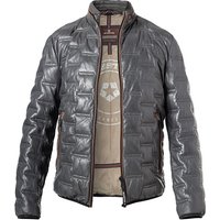 MILESTONE Herren Lederjacke grau Lammnappa unifarben von Milestone