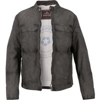 MILESTONE Herren Lederjacke grau Lammnappa unifarben von Milestone