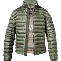 MILESTONE Herren Lederjacke grün Lammnappa unifarben von Milestone