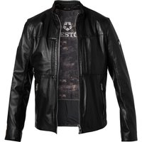 MILESTONE Herren Lederjacke schwarz Lammnappa unifarben von Milestone