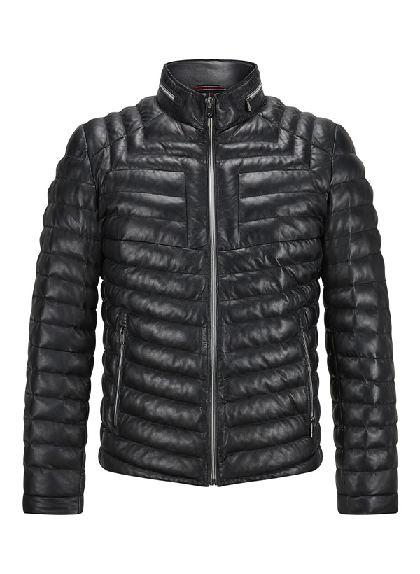 MILESTONE Lederjacke Malik Herren schwarz Uni & Uninah von Milestone