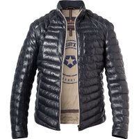 MILESTONE Herren Lederjacke blau Lammnappa unifarben von Milestone