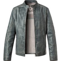 MILESTONE Herren Lederjacke blau Nappaleder unifarben von Milestone