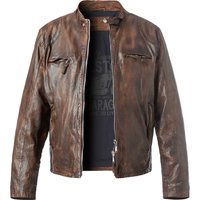 MILESTONE Herren Lederjacke braun Nappaleder unifarben von Milestone