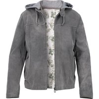 MILESTONE Herren Lederjacke grau Lammleder unifarben von Milestone